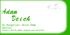 adam deich business card